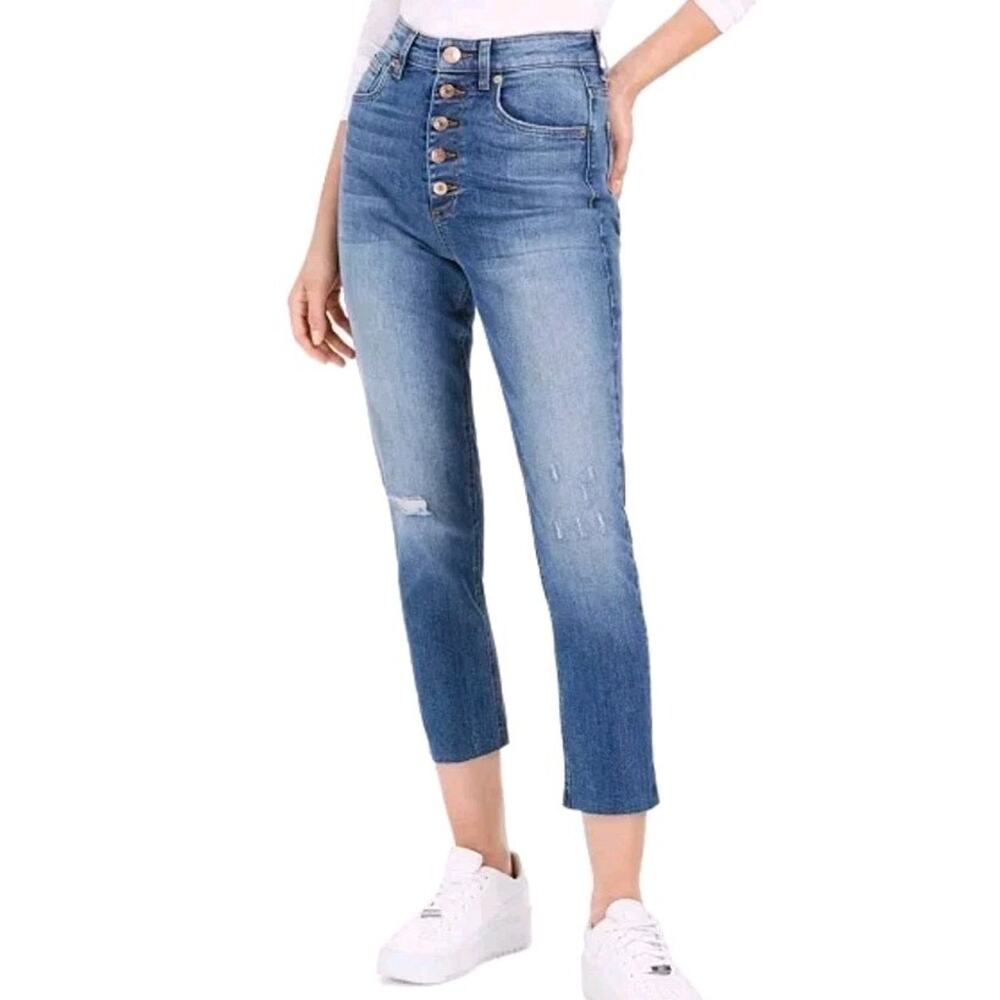 STS Blue Size 27 Women's Jeans Alicia High Rise Cropped Raw Hem Button Fly